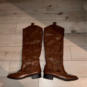 Brown knee high boots!